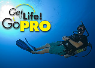 PADI go pro diver reclining