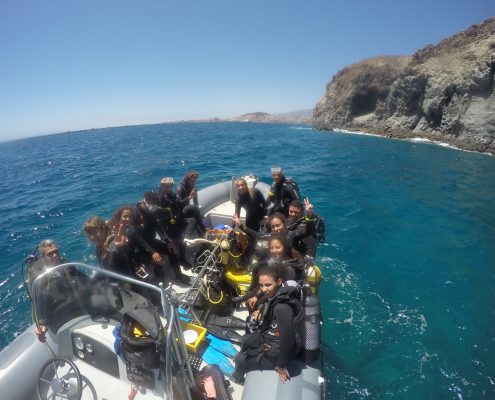 Spinola Family group Discover Scuiba Dive in Tenerife with Aqua-Marina Dive Centre Scuba Diving Canary Islands