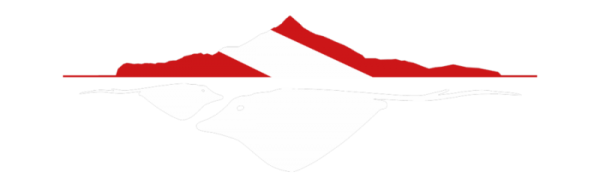 Aqua-Marina Diving Tenerife Logo Mountain-Ray red AquaMarina diving tenerife dive padi dive courses beginners diving red