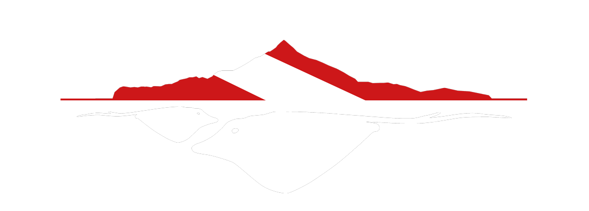Aqua-Marina Diving Tenerife Logo Mountain-Ray red AquaMarina diving tenerife dive padi dive courses beginners diving red